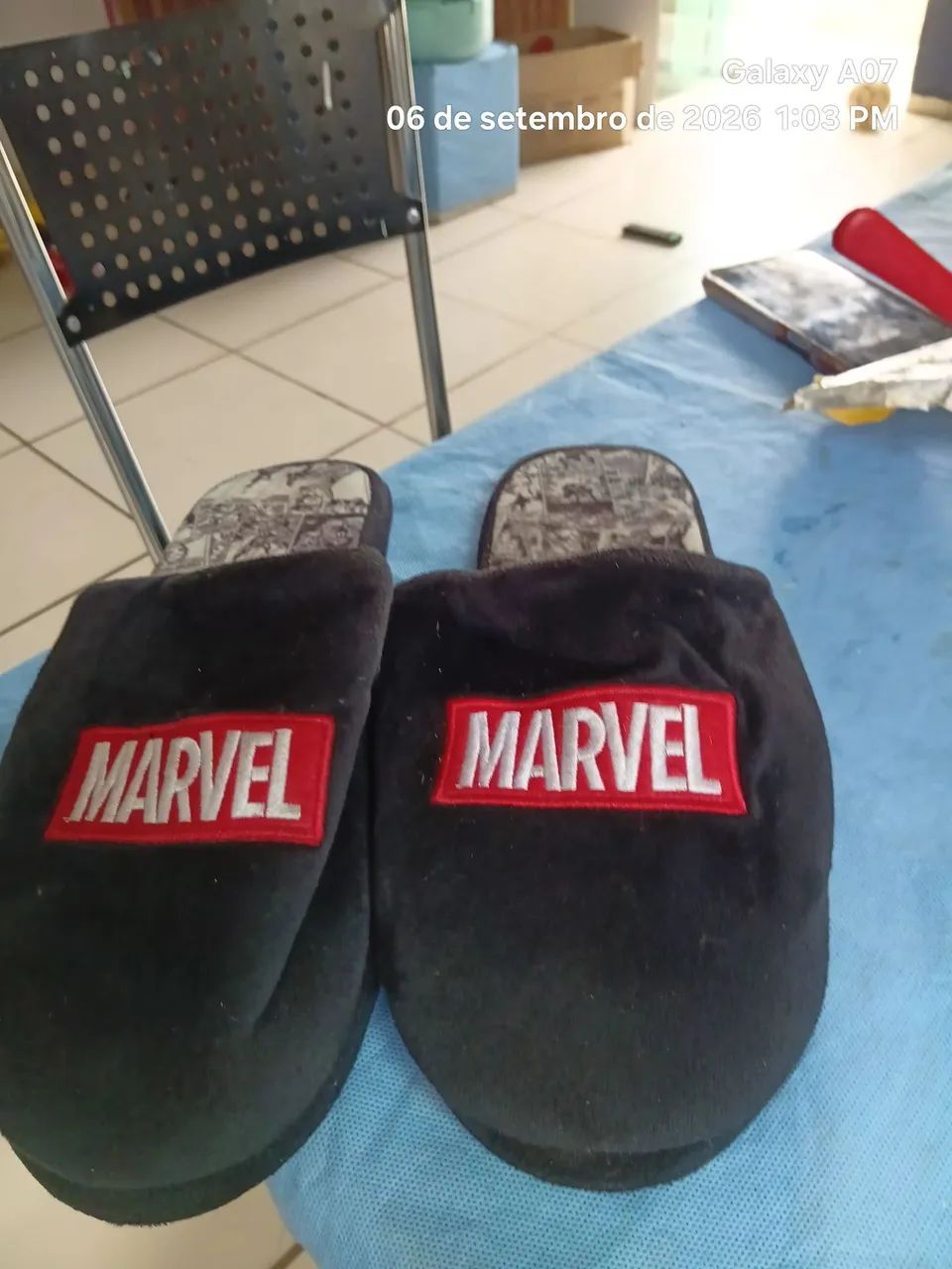 Pantufa Marvel masculina 42/43
