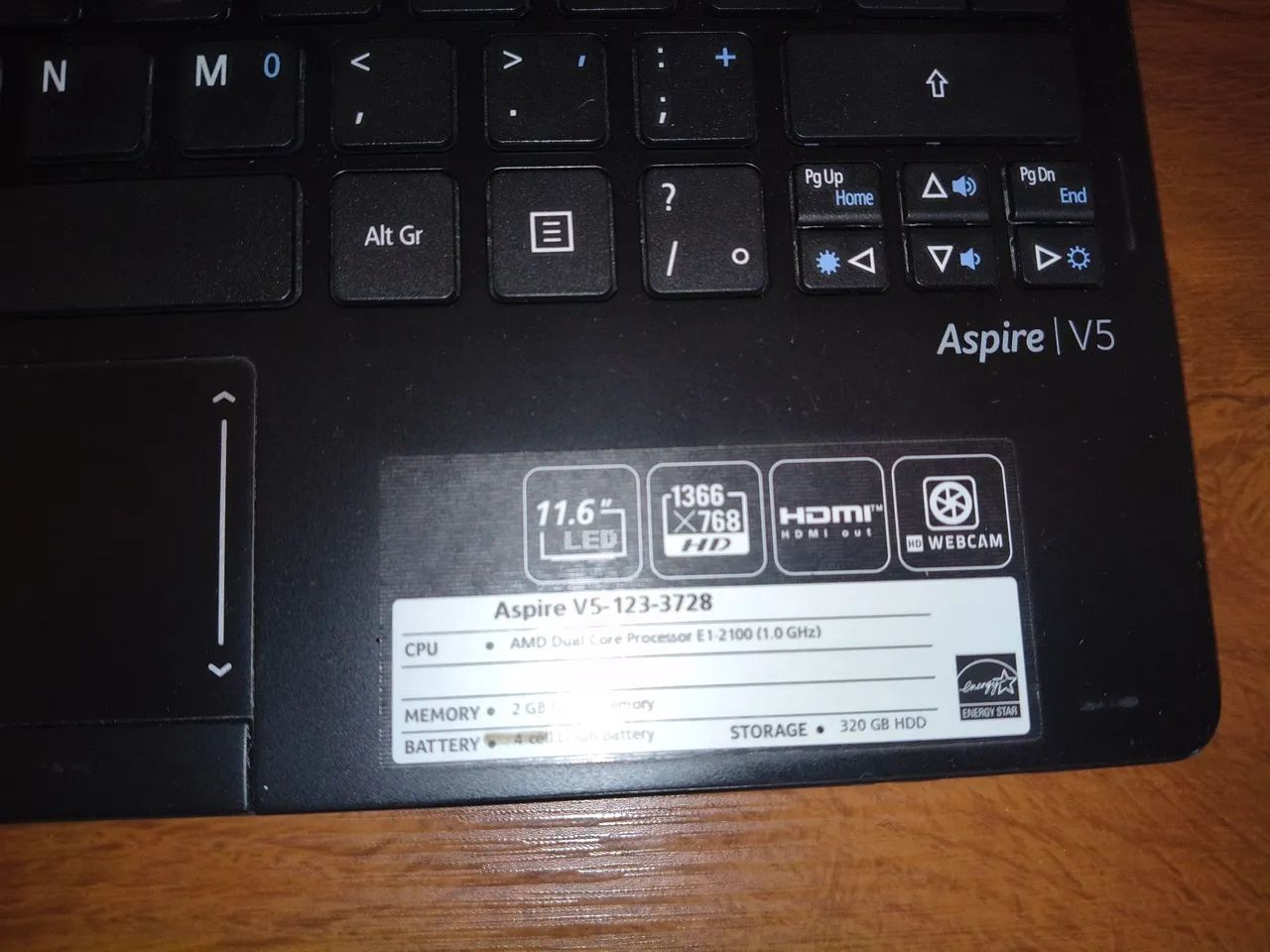 Netbook Acer 11.6 Led Aspire V5 - Foto 3