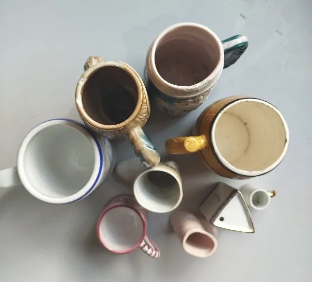 Kit Canecas Antigas + Paliteiro - Coleção Variada - 9 Peças - Foto 2