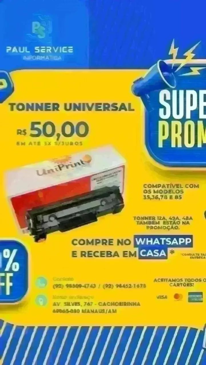 toners e tintas de vários modelos de impressoras zero 