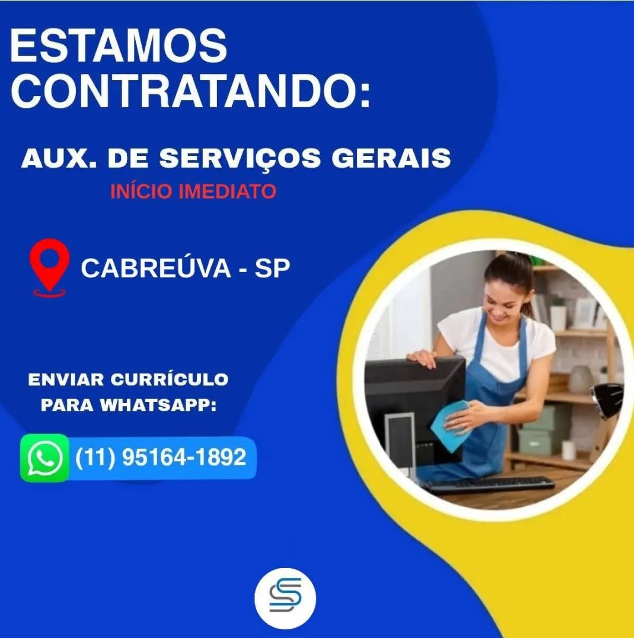 CONTRATA-SE AUX. DE SERVIÇOS GERAIS
