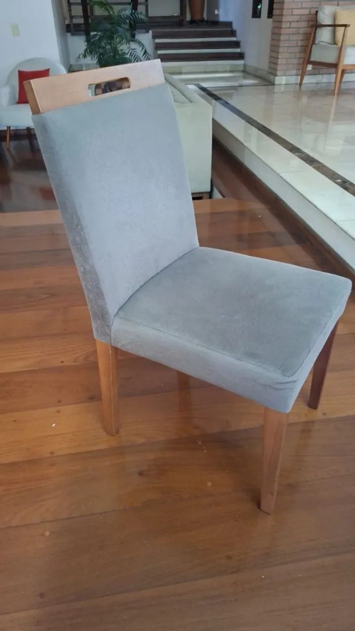Mesa de jantar 6 cadeiras mármore travertino.Ótimo  estado - Foto 4