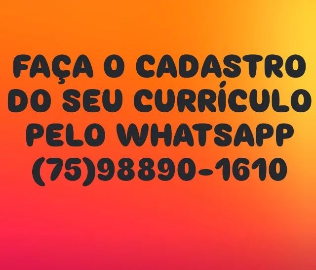 Faça o cadastro do seu currículo 
