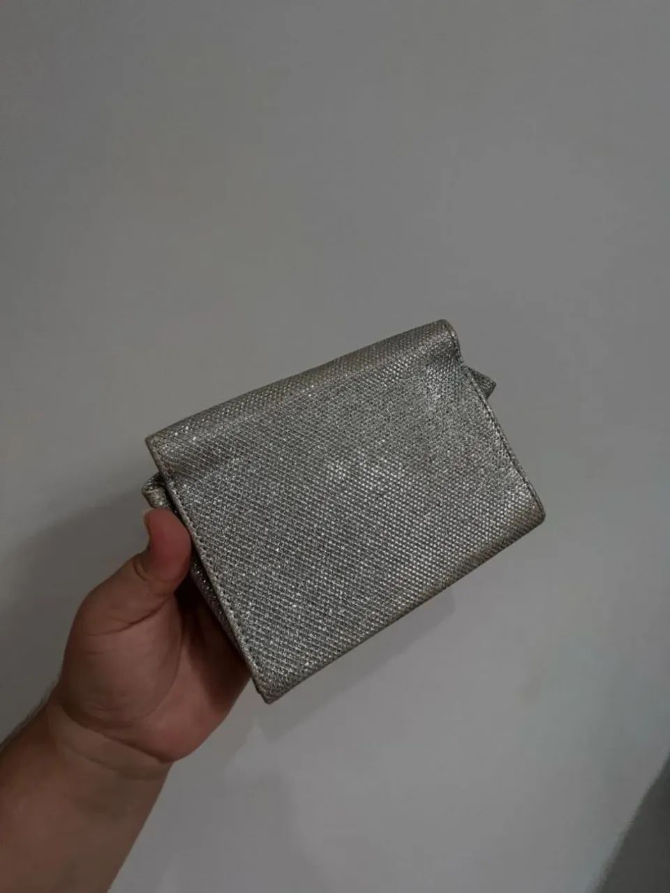 Bolsa Prata com Alça Prata Removível - Foto 3