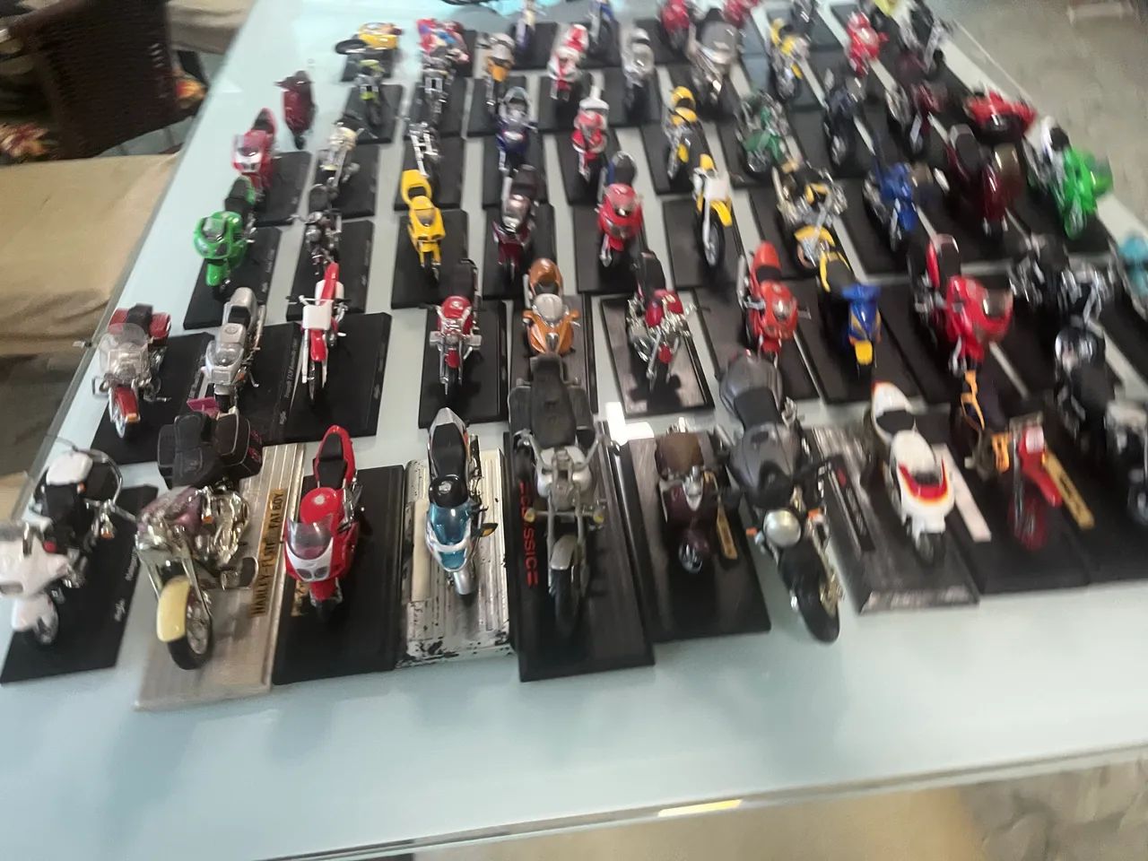 Coleção de mini motos 