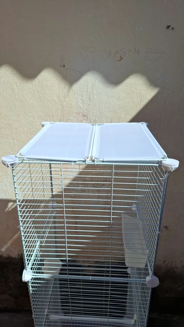 Gaiola para pássaros com bebedouro e comedouro - Foto 4