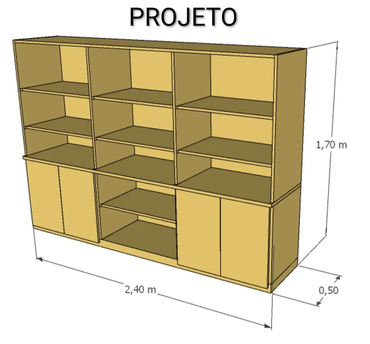 Armário Estante Multiuso - sala, escritório ou quarto  - Foto 4
