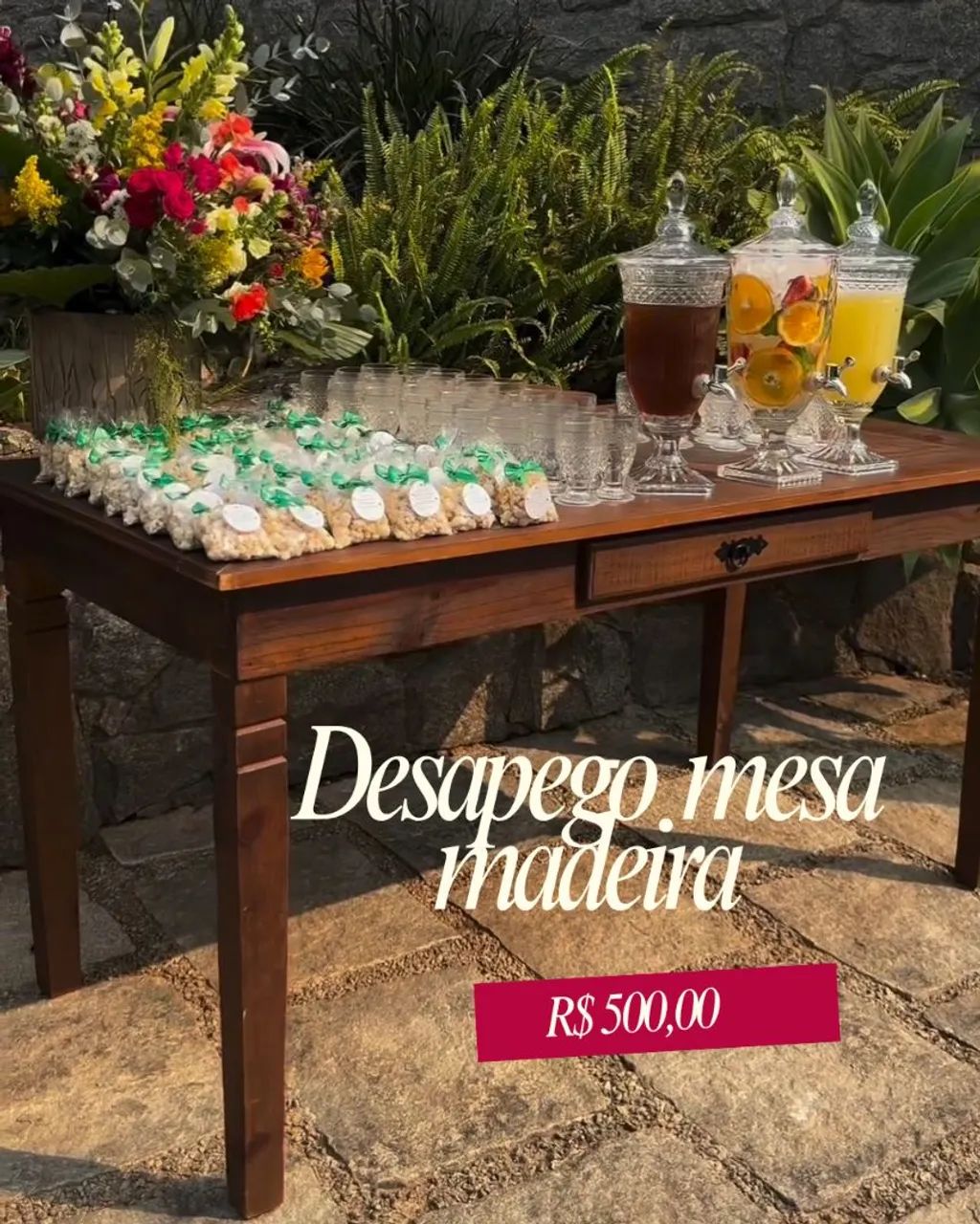 Desapego mesa madeira