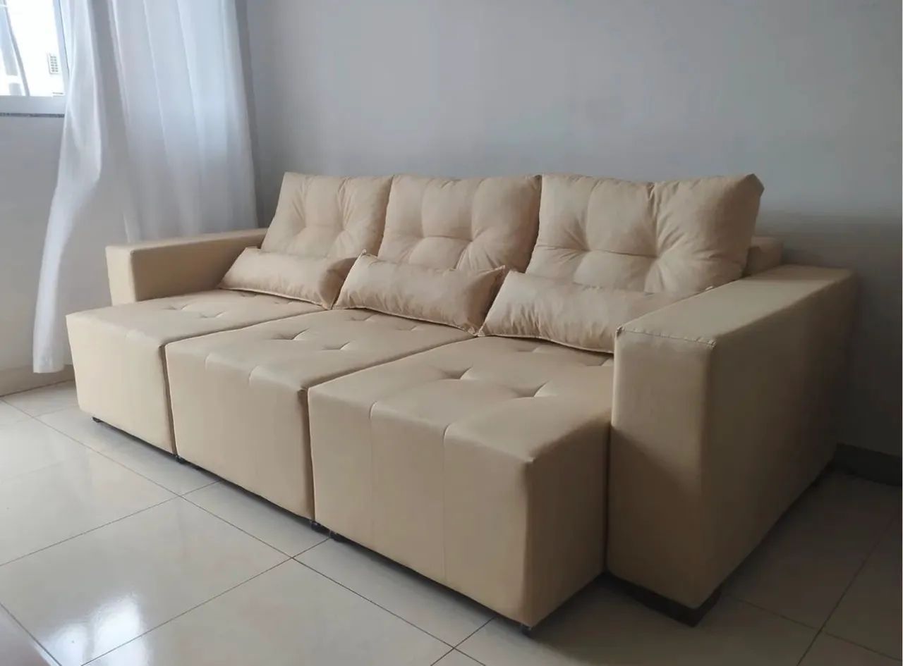 Sofá retrátil modelo 3 Lugares  - Foto 2