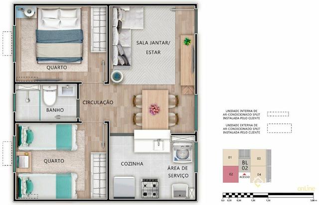 Ágio 33 mil . apartamento de 2/4, boulevard no beira rio - Foto 3