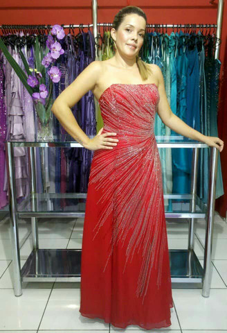 Vestido de festa vermelho