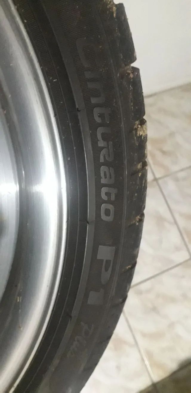 Rodas BBS aro 17 multifuro com pneus Pirelli P 7 - Foto 5