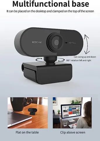 webcam genérica full HD 1080p com microfone