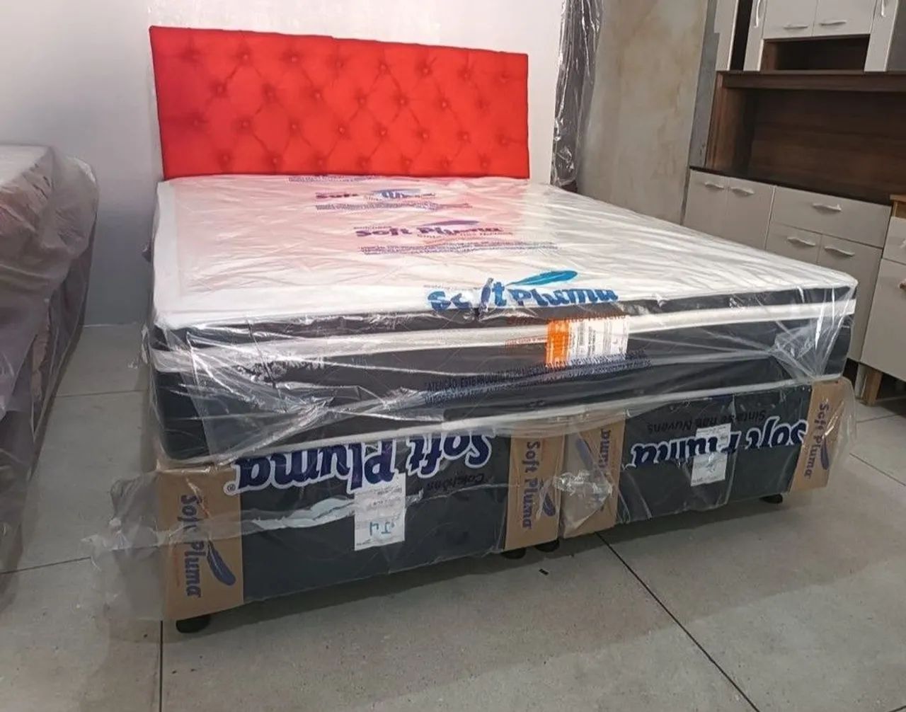 CAMA BOX CASAL QUEEN MOLAS ENSACADAS 
