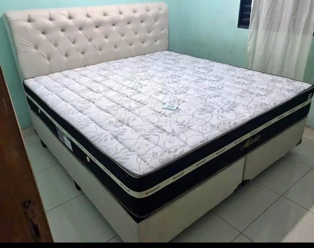 Cama Box Queen ortossllep  mais cabeceira 