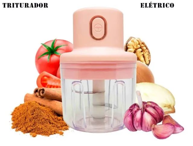 Mini Processador Alimentos Recarregável Usb 250ml Triturador