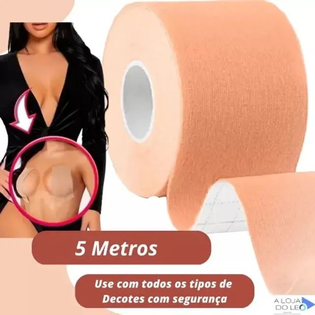 Fita Levanta Seios Boob Tape - Bege 5cmx5m Ns-3360 - Foto 2