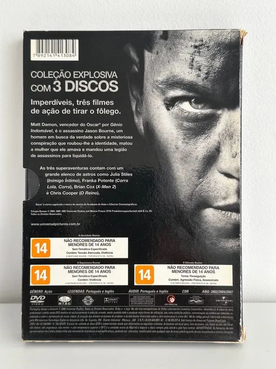 Dvd box trilogia identidade bourne - Foto 3