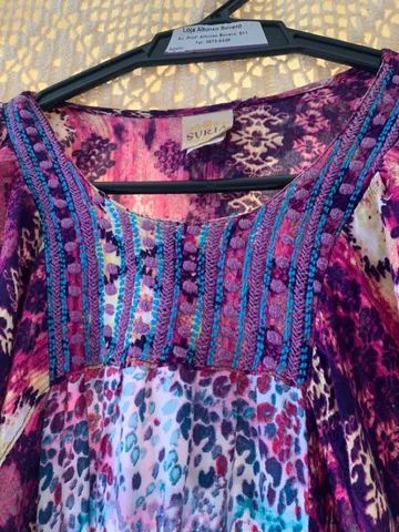 Vestido com estampa indiana  - tamanho único/ ou G - Foto 4