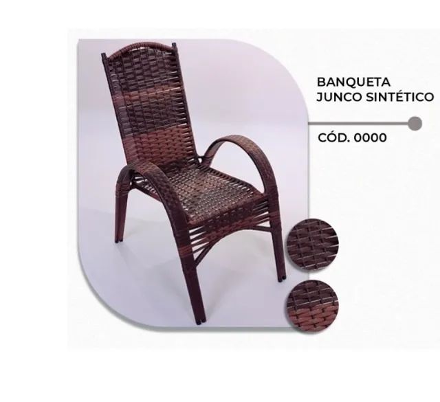 Poltrona Junco Sintético Castanho s6 Confort