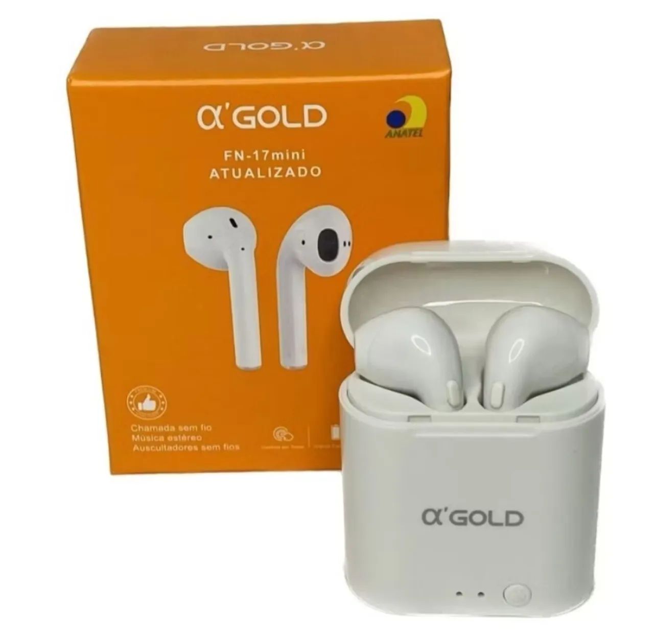 FONE DE OUVIDO BLUETOOTH SEM FIO A'GOLD