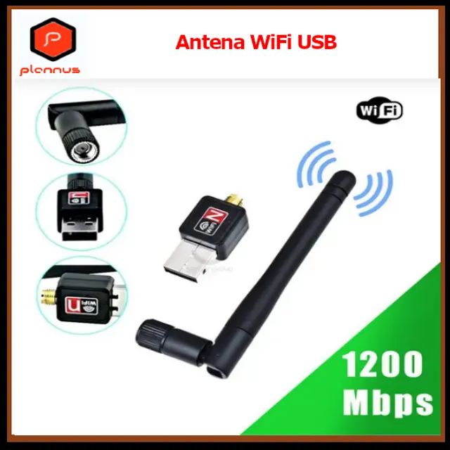 Antena Wifi Adaptador Wireless 1200mb/s Usb Com Antena Pc Notebook (z464) - Foto 5
