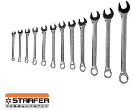 ** Kit / Jogo de Chaves Combinadas Staffer 6 mm a 22 MM 12 Peças Ferramentas  z176 ** - Foto 2