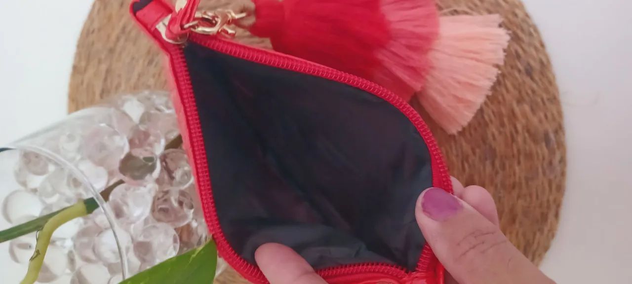 Bolsa carteira + Chaveiro novos - Foto 4