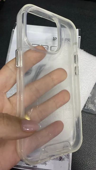 Capa Celular Iphone 14 Pró Case Capinha Space transparente  Loja Coimbra Computadores  - Foto 3