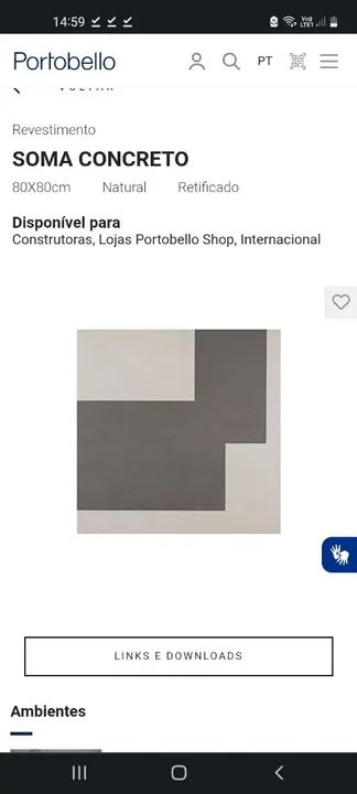 Porcelanato Portobello "C" Soma Concreto 80x80 - Foto 3