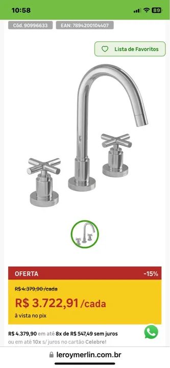 Chuveiro+ Torneira completa Deca - Foto 2