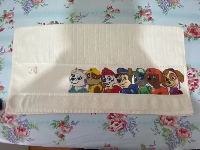 Toalha de banho bordada Patrulha Canina - Foto 3