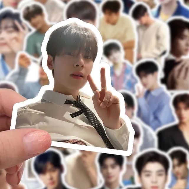 Kit 60 Adesivos de Cha Eun-woo - Autocolantes Pcs Peças Unidades K-Pop Kpop - Foto 6
