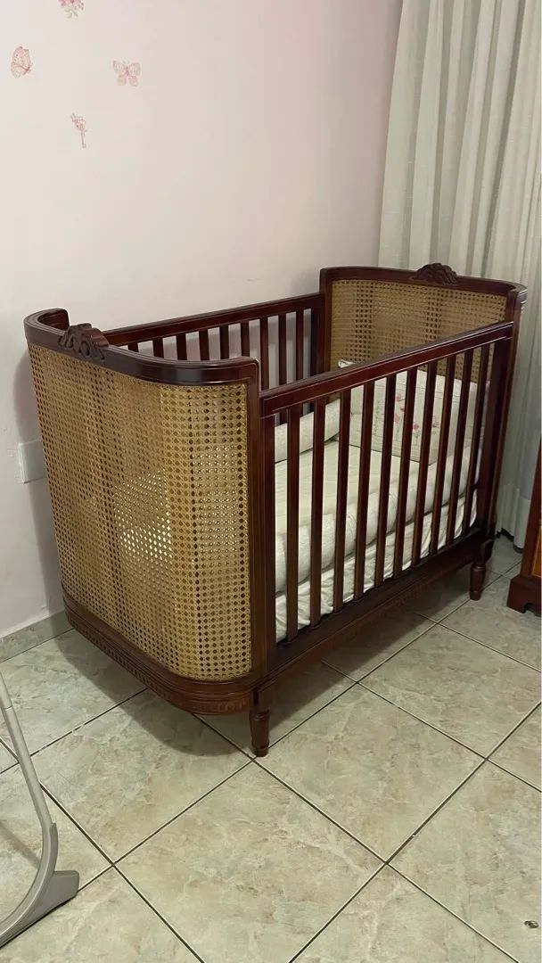 Berço de palhinha em Madeira Maciça - Foto 3