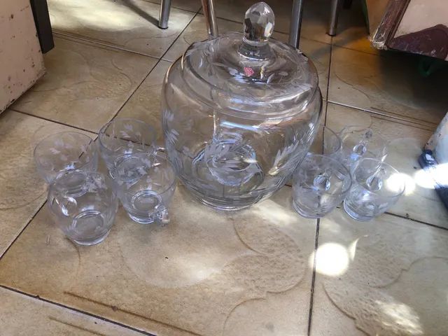 Poncheira de cristal 