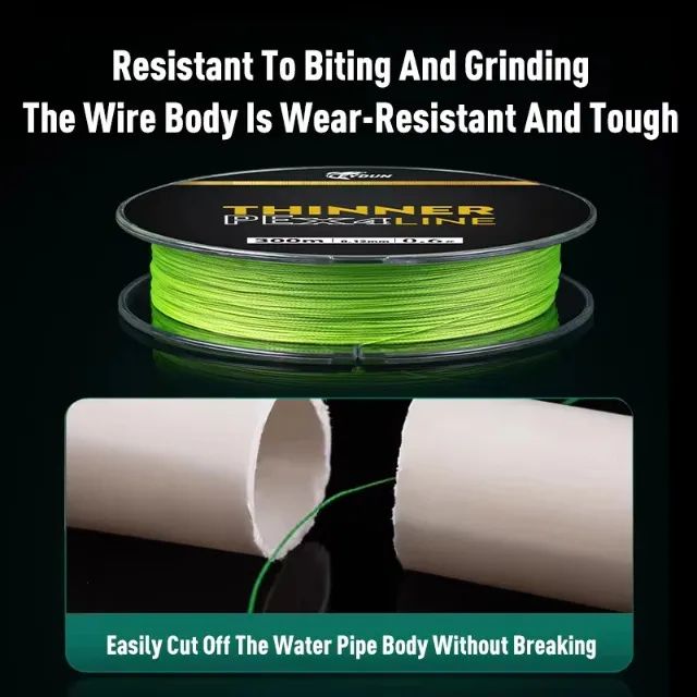 Linha de Pesca Multifilamento Micro Thinner 4X VERDE - 300 Metros - Foto 4