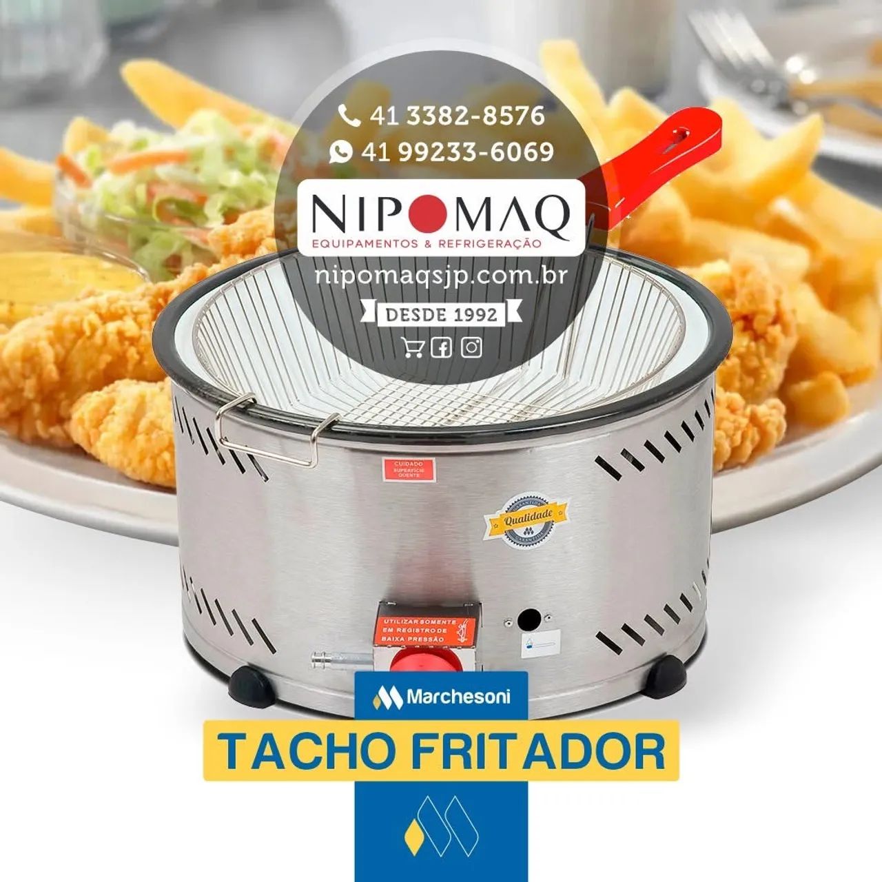 TFOE-25CG TACHO FRITADOR ÓLEO ELÉTRICO CESTO GRANDE - METALCUBAS - Foto 6