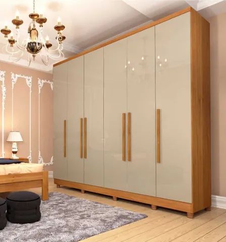 Guarda Roupa 6 Portas 4 Gavetas Super Lindo Novo Fazemos Entrega