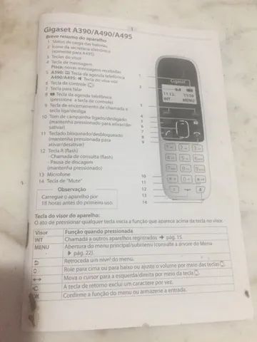 Telefone fixo sem fio Siemens , funcionando bem !!! - Foto 3