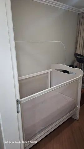 Berço + colchão impermeavel + mosquiteiro - Foto 4