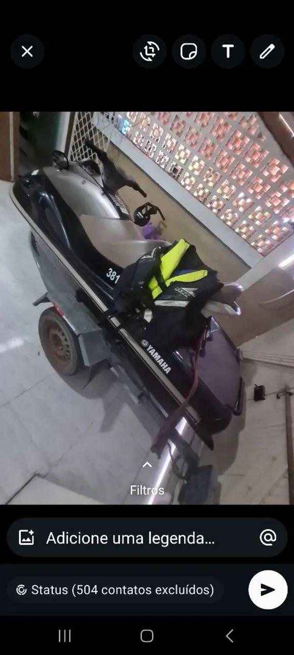 Vendo jet yamaha vx 1100 2010 3 lugares + carretinha 
