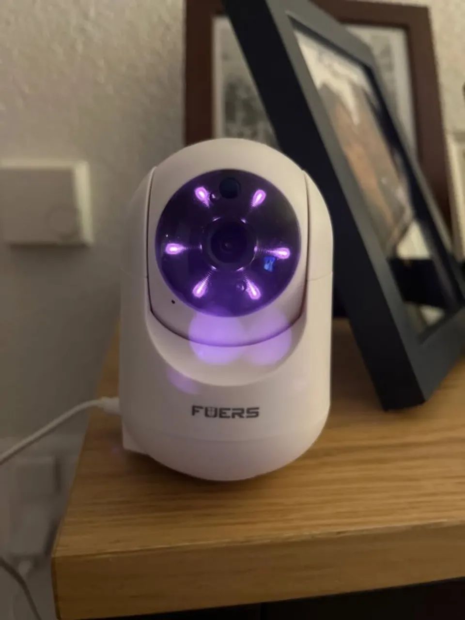 Fuers câmera de segurança interna/full hd 1080p/rastreamento automático/visão noturna/360° - Foto 2
