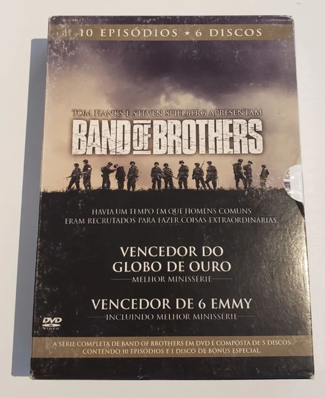 Box com 6 DVDs da série HBO Band of Brothers