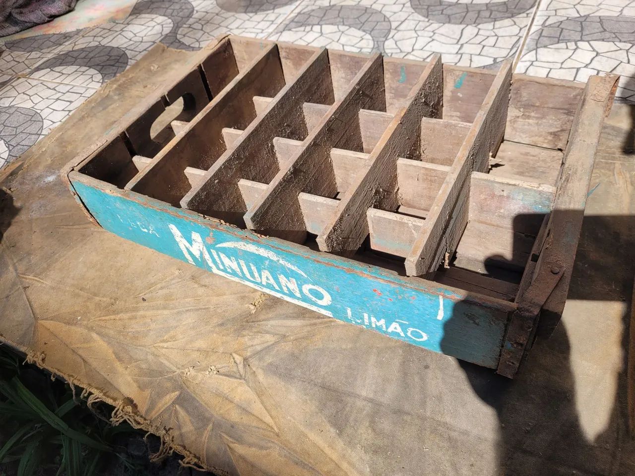 Caixa de madeira da Minuano limão antiga para decoração - Foto 5
