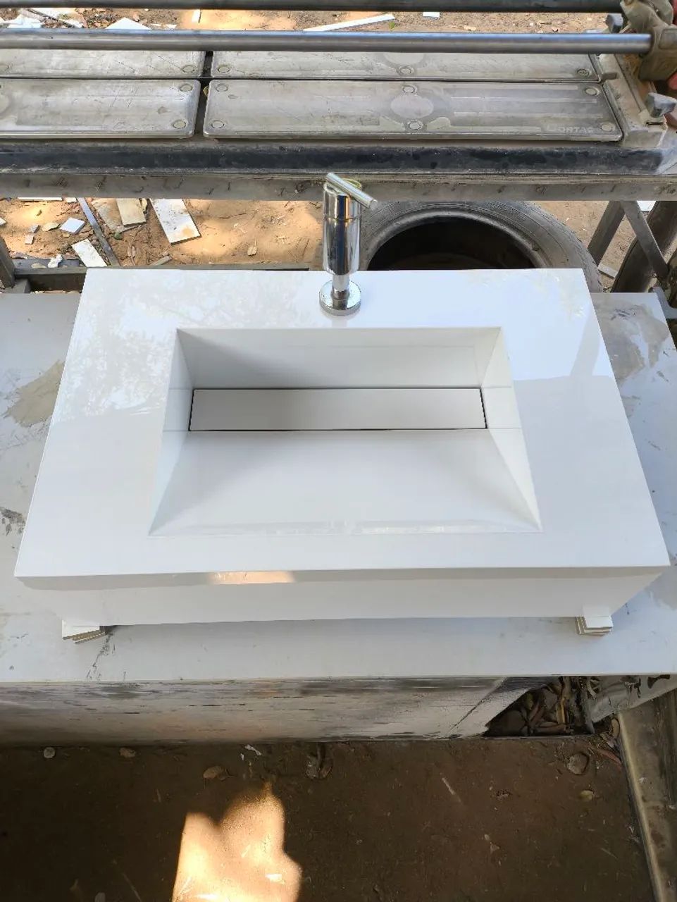 Pia de banheiro em porcelanato - Foto 2