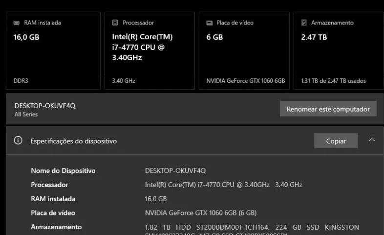 PC Gamer i7 + GTX 1060
