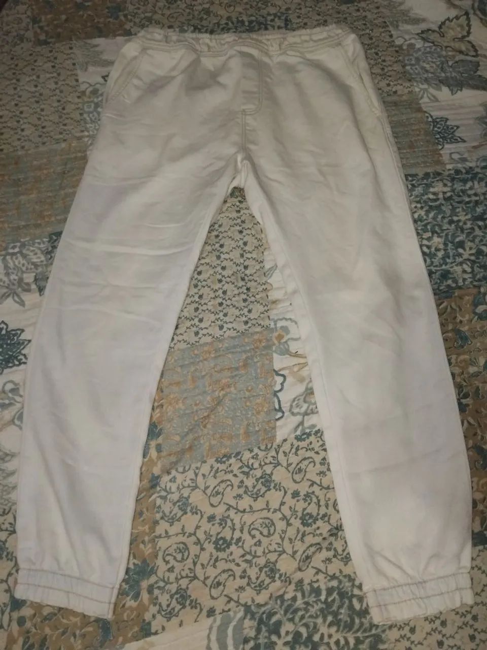 Calça Jogger Jeans Branca