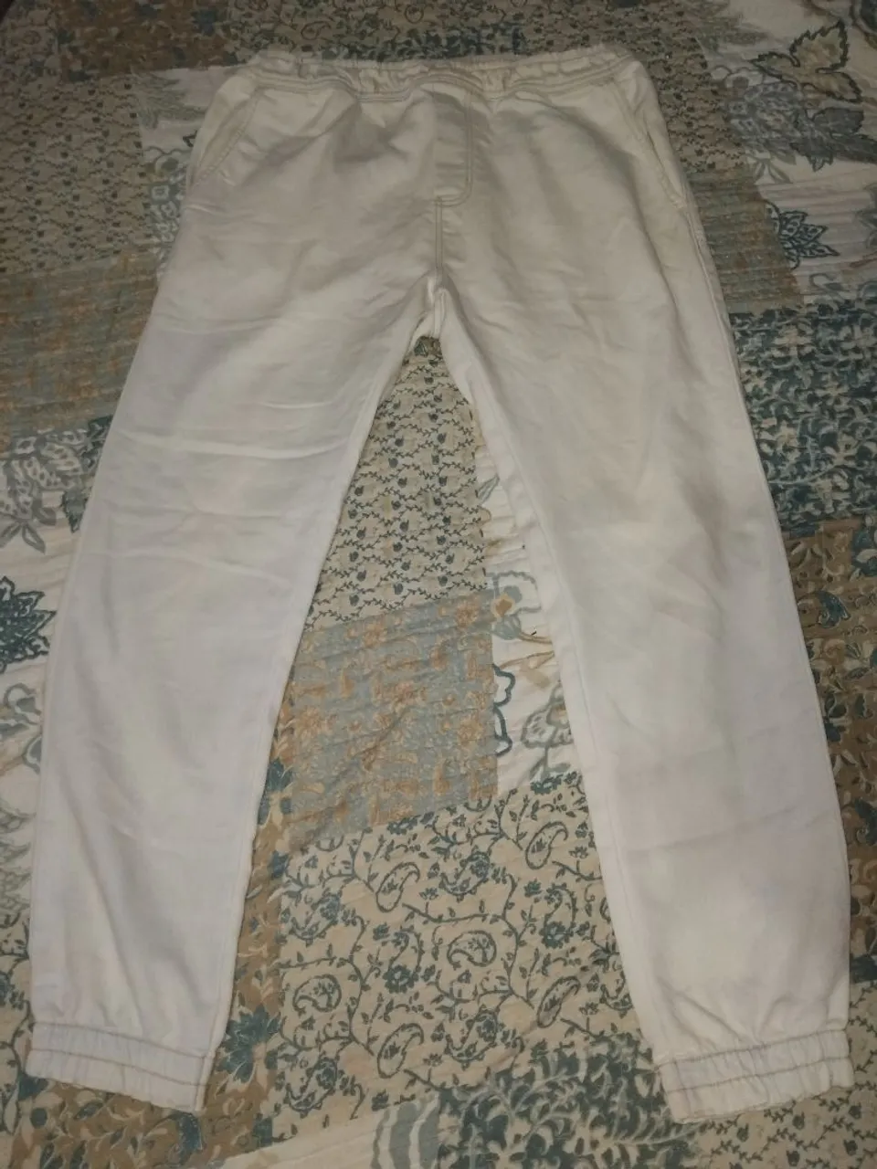 Calça Jogger Jeans Branca