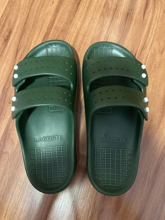 Chinelo Papete Lacoste Verde - Novo e Original 