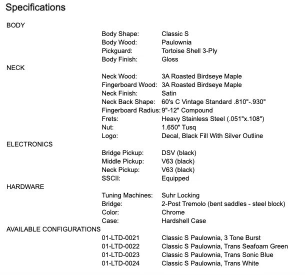 guitarra suhr limited edition classic S paulownia novíssima com case suhr - tom anderson  - Foto 2